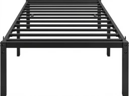 Yaheetech Bettgestell 90x200 cm Metallbettgestell Modernes Jugendbett mit Lattenrost Doppelbett Einzelbett Schwarz 41cm H