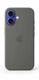 iPhone 16 Silikonhülle mit MagSafe steingrau