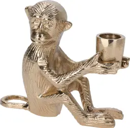 Affen-Kerzenhalter Gold