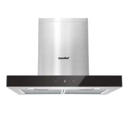 Midea-Comfee 60cm T-Form Dunstabzugshaube, 650m³/h, A+++, Edelstahl, Gesten- & Touchsteuerung, LED-Beleuchtung, 5-Schicht-Filter, Umluft & Abluft, TSHM77SS-60