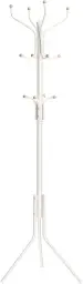 SONGMICS Höhe 182 cm Garderobenständer stabil Metall Kleiderständer Garderobe, weiß, RCR19W