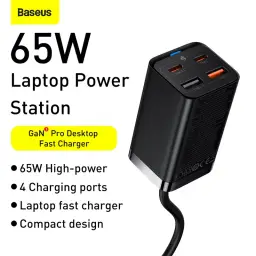 Baseus GaN3 Pro 4-Port-Tischladegerät 65W