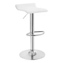 WOLTU Design Barhocker, Stufenlose Höhenverstellung, Verchromter Stahl, Rutschfester Gummi, Pflegeleichtes Kunstleder, Gut gepolsterter Sitz