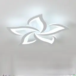 Goeco LED-Deckenleuchte 60W 6500K Kaltweiß Blütenform 60CM Acryl für Schlafzimmer Wohnzimmer Esszimmer Küche