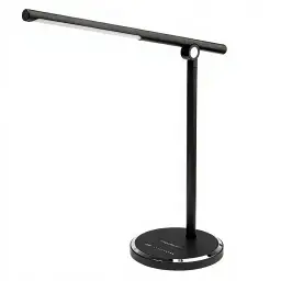 Aigostar LED-Tischlampe Light13, 8 W, 3000–6000 K, Touch & Stufenlos Dimmbar, USB-Ladeanschluss, Schwarz
