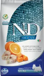 Farmina N&D Ocean Kabeljau mit Kürbis für Erwachsene Mini 2,5 kg