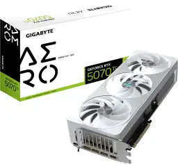 Gigabyte GeForce RTX 5070 Ti AERO OC 16G Grafikkarte - 16GB GDDR7, 256 Bit, PCI-E 5.0, 2588 MHz Core Clock, 3 x DP 2.1a, 1 x HDMI 2.1b, NVIDIA DLSS 4, GV-N507TAERO OC-16GD