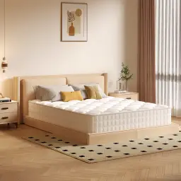 Lexzurn Matratze, 7-Zonen Federkernmatratze, 140 x 200 cm, 22 cm hoch, orthopädische Matratze, mit Spannbettlaken, 9-seitiges atmungsaktives Material, für Kinder und Erwachsene