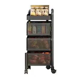 Maxcook Küchenregale Bodenwagen drehbares Lagerregal Lagerregal Schrankregale vierlagig MCZW0126