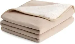 Lesure Wasserdichte Hundedecke für große Hunde, Outdoor-Hundedecke, Waschbare Hundedecke, Sofaschutz, Sherpa-Fleece-Katzendecke, Flauschig und weich, 152 x 127 cm, Cremefarbe