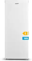 Comfee RCU160WH2(E) Gefrierschrank / 142 cm hoch / 160 L Gefrierkapazität / 183 kWh pro Jahr / Türanschlag wechselbar / Hochwertiger GMCC-Kompressor / Temperaturregelung / Verstellbare Füße / Weiß [Energieklasse E]