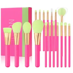 docolor Neon Pink 18-teiliges Make-up-Pinselset