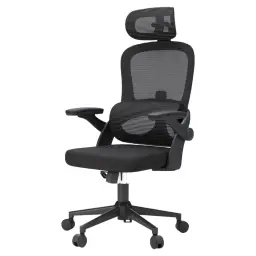 SIHOO M102C ergonomischer Netz-Bürostuhl, Schreibtischstuhl mit hoher Rückenlehne und 3D-Armlehnen, höhenverstellbare Lordosenstütze, drehbarer Computer-Arbeitsstuhl, Schwarz
