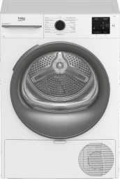 Beko Wärmepumpentrockner mit NX Design, multifunktionales Display mit bis zu 24 Stunden Startverzögerung, voll elektronisch, elektronische Feuchtigkeitsmessung, Edelstahl-Trommel, 8 kg, Energieeffizienzklasse A+, neue Energieeffizienzklasse "E".