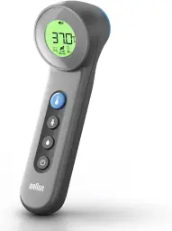 Braun Sensian 7 Kontaktloses Stirnthermometer, Age Precision Technologie, 3-in-1, Farblich kodiertes digitales Display, Geeignet für Babys und Kinder, Die #1 Marke bei Ärzten (1), BNT400