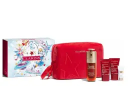 Clarins Set Double Serum 50ml + SR Day Cream 15ml + SR Night Cream 15ml + SOS Primer 5ml + Pourch