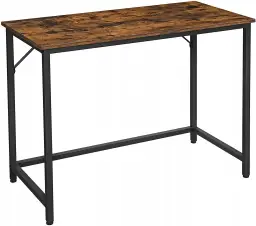 VASAGLE Schreibtisch/Komputertisch, für Büro/Schlafzimmer, 50 x 100 x 76 cm, Industrie-Design, Metallgestell, Vintage-Braun-Schwarz
