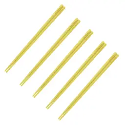 COOKER KING 5 Paar - B.Duck Antibakterielle Essstäbchen aus Legierung, Zitronengelb