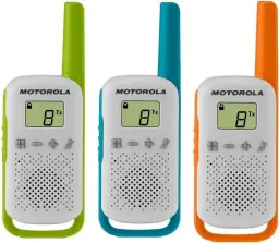 Motorola Talkabout T42 Triple PMR-Funkgeräte (Set mit 3 Geräten, PMR446, 16 Kanäle, Reichweite 4 km)