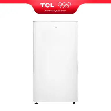 TCL Kleiner Kühlschrank 92L mit Gefrierfach, Kompakt für Wohnheim, Schlafzimmer & Büro, Verstellbare Füße & Ablageböden [Energieeffizienzklasse E] RF120DWE0