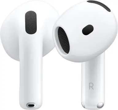 Apple AirPods 4 kabellose Bluetooth-Kopfhörer, personalisiertes 3D-Audio, schweiß- und wasserresistent, USB-C-Ladecase, H2-Chip, bis zu 24 Stunden Wiedergabe
