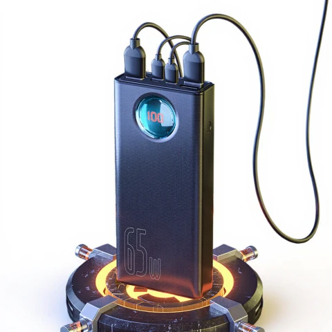 Baseus Amblight Digitales Display Quick Charge Powerbank 30000mAh 65W - Schwarz