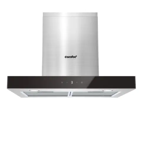 Midea-Comfee 60cm T-Shaped Range Hood, 650m³/h, A+++, Stainless Steel, Gesture & Touch Control, LED Lighting, 5-Layer Filter, Recirculation & Ducting, TSHM77SS-60