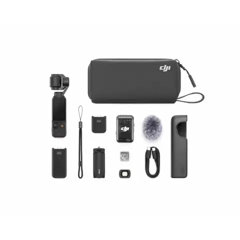 DJI Osmo Pocket 3 Kreativ Combo, Vlogging-Kamera mit 1-Zoll-CMOS und 4K/120 fps Video, 3-Achsen-Stabilisierung, schnelles Scharfstellen, inkl. Mikrofon für klaren Ton, kleine Kamera für Fotografie