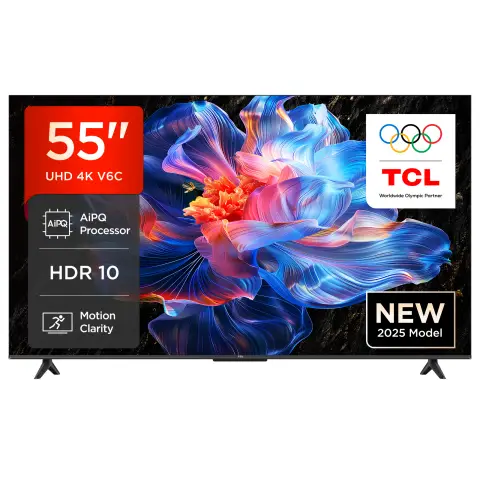TCL 55V6C 55-inch 4K Ultra HD Smart TV with support for HDR10+, HVA hard screen, Dolby Vision